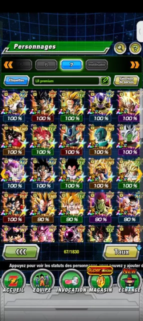 Compte Dokkan Lvl 795 2