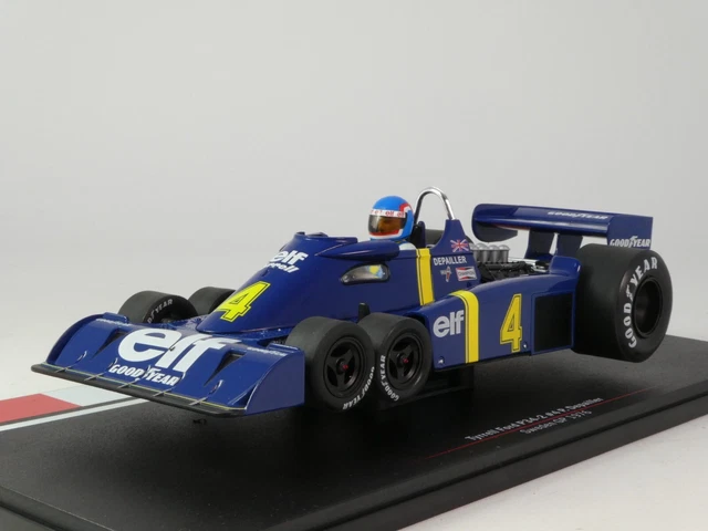 F1 Tyrrell P34/2 6 Roues ELF N°4 – Burago 1/14 – Bleue – Occasion