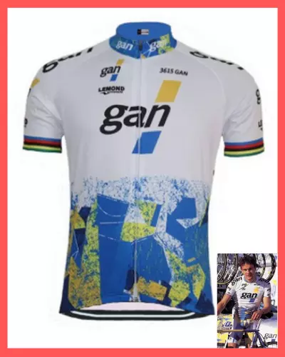 Maillot Gan Cycliste Retro Vintage Classic Cyclism Tour France Vélo Vuelta Giro