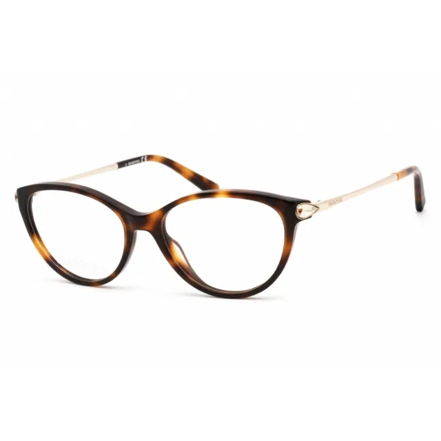 Swarovski Women's Eyeglasses Dark Havana Cat Eye Plastic Frame SK5349/V 052