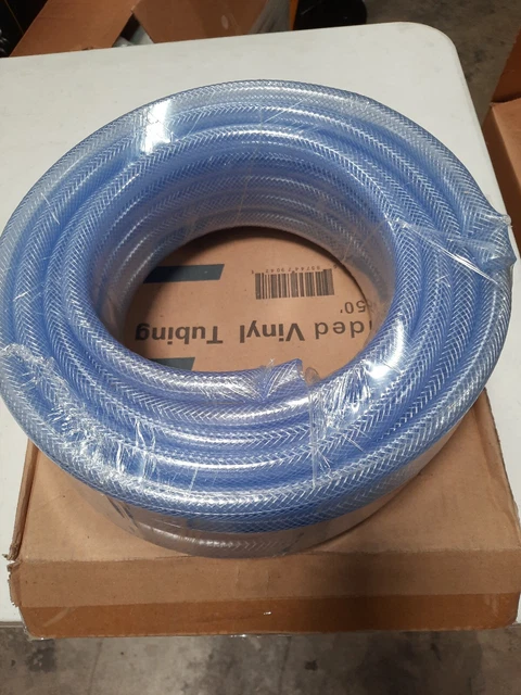 1/2" x 50' HEAVY DUTY BRAIDED CLEAR VINYL TUBING - 79047 - BR2