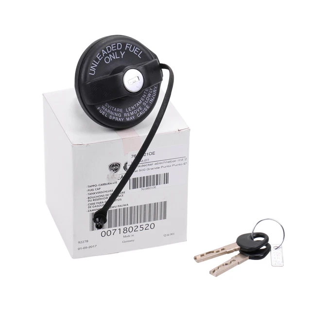 ORIGINAL FIAT FUEL filler cap lockable Fiat 500 Panda 169 71802520 £34.
