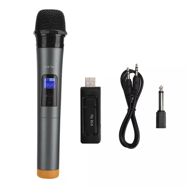Wireless Microphone Handheld Mic With Receiver For Karaoke Speech Loudspeake OBF