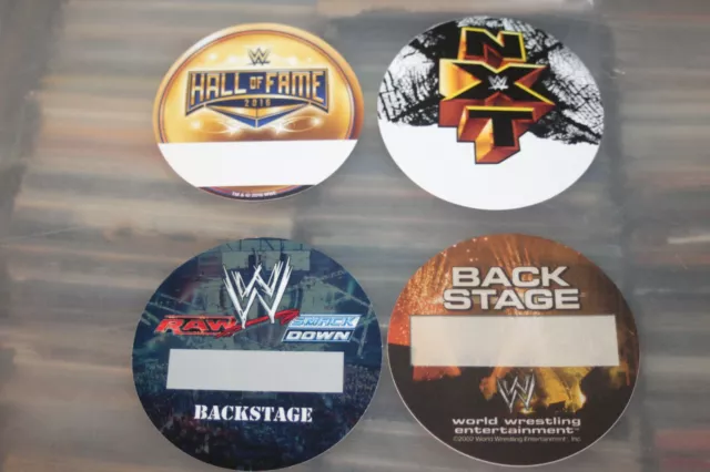 World Wrestling Federation WWF - 4x Unused Backstage Pass - FREE POSTAGE -