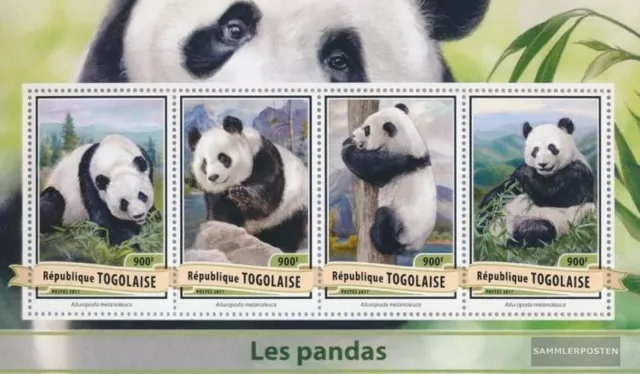 Togo 7964-7967 Kleinbogen (kompl. Ausgabe) postfrisch 2017 Pandas