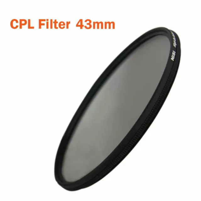 NiSi 43mm Slim CPL Round Polarizer Camera Lens Filter F Nikon Canon Sony Fuji