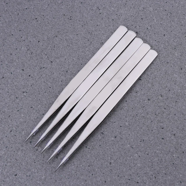 10 PIEZAS pinzas para cejas pinzas de acero inoxidable clips de depilación facial