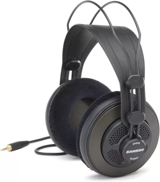 Samson SASR850C Semi Open-Back Studio Reference Over Ear Headphones, Black