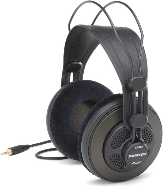 Samson SASR850C Semi Open-Back Studio Reference Over Ear Headphones, Black