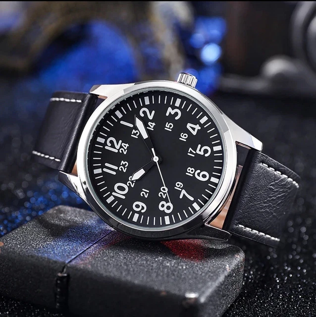 PILOT FIELD MEN S Watch Quality Seiko Movement Stainless Steel