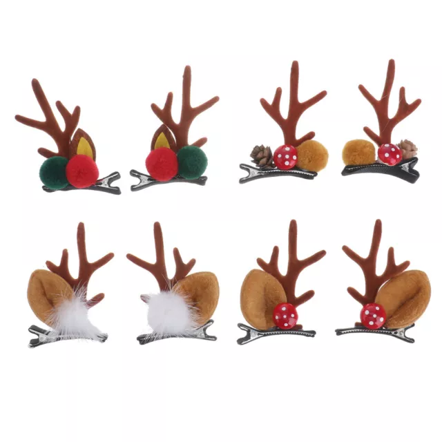 4 Pairs Toddler Christmas Barrette Girl Hair Accessories Headgear