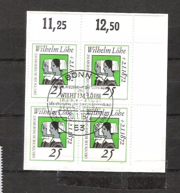 Bund, BRD, Jahrgang 1972, Mi. Nr. 710, gestempelt, 4er Block