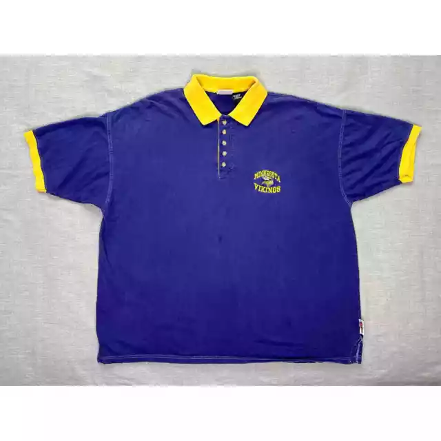 VINTAGE 1996 MINNESOTA Vikings Pro Edge NFL Polo Shirt XL $14.99 - PicClick