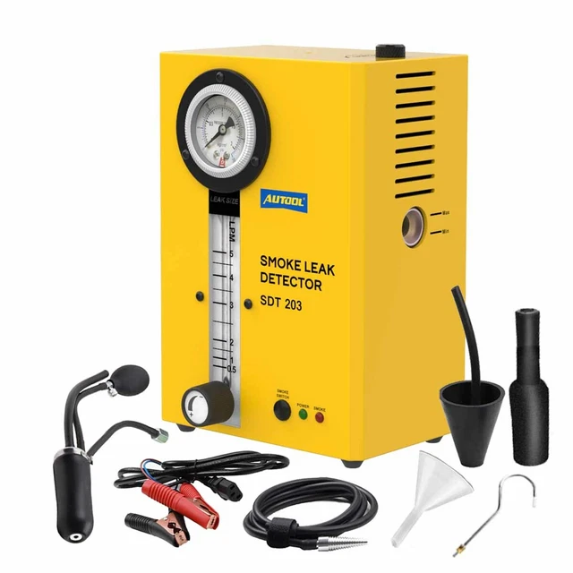 AUTOOL SDT 203 Portable Smoke Leak Detector,Automotive Smoke EVAP Leaks Testing Machine Pipes Fuel Leakage Detector Diagnostic Tester For V Vehicles