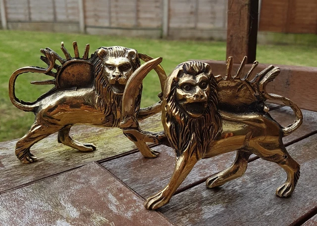 Persian Pahlavi Shir Khorshid Lion Sun Tie Pin – Stainless Steel – USA Made – Asoodehdelan