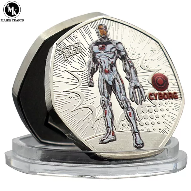Cyborg Commemorative Coin DC Justice League Challenge Coin Collection Gift