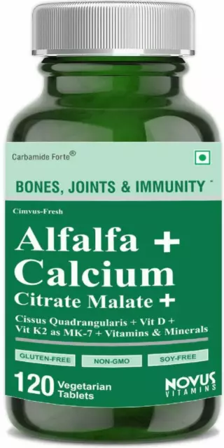 Carbamide Forte Alfalfa Calcium Citrate Malate 120 Vegetarian Tablets