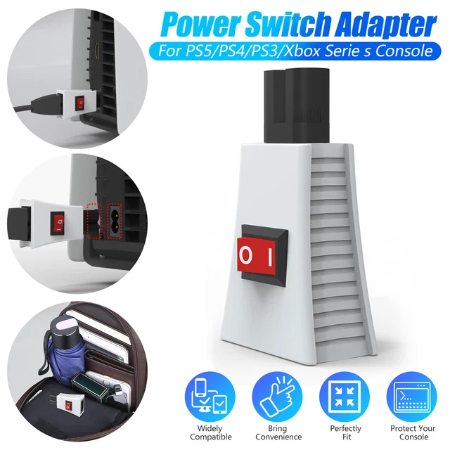 POWER ON/OFF SWITCH Button Adapter For PS5/PS4/PS3/Xbox Series Console