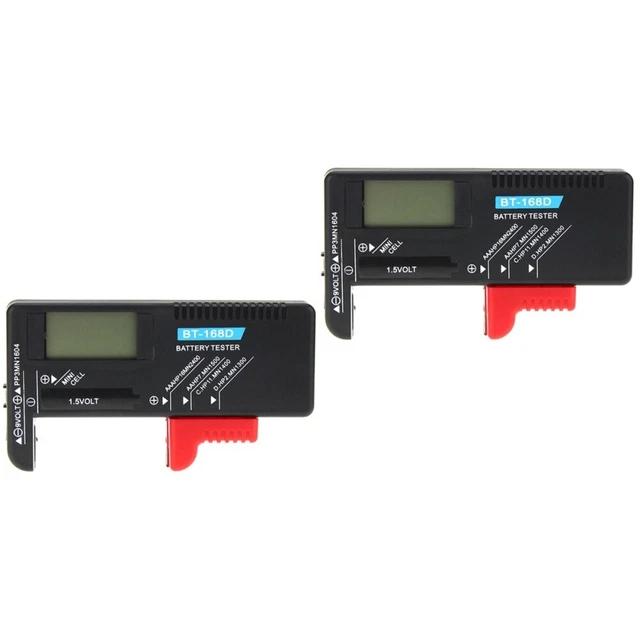 2 pz tester batteria portatile facile da leggere misuratore di tensione misuratore di tensione controllo volt batteria