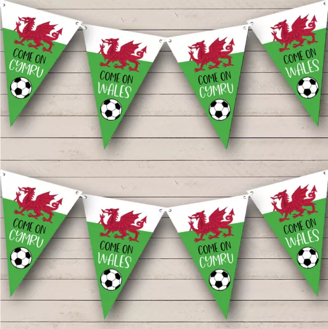Banner gallese Cymru Coppa del Mondo Galles Calcio Personalizzato Qualsiasi Testo Bunting