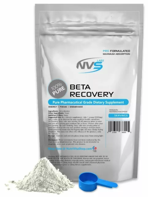 Nvs 100% Pure Beta Alanine Powder Kosher -Recover- Hplc Pharmaceutical Usp Vegan
