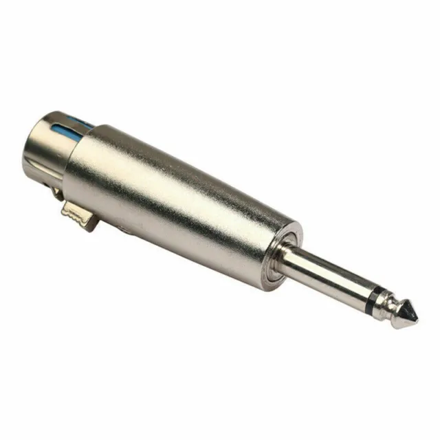 3 pin XLR Femelle 1/4" 6.35mm Mono Mâle Prise Audio Câble Microphone Adaptateur