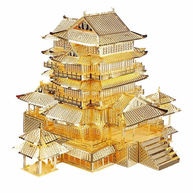 Piececool Tengwang Pavilion HP067G Higly Detailed Metal Model Kit , No Glue, 106 4