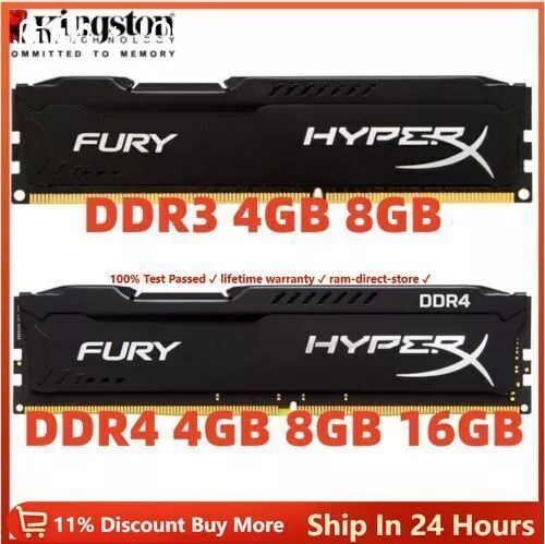 Kingston HyperX FURY 16GB 2666MHz CL16 DDR4 SDRAM DIMM 288-pin  (HX426C16FB2K2/16)