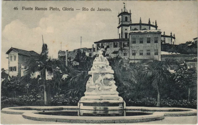 PC BRAZIL, RIO DE JANEIRO, FONTE RAMOS PINTO, GLORIA, Vintage Postcard (b36250)