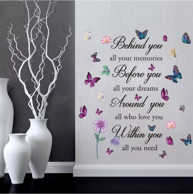 Wall Stickers Removable Butterfly Dream Love Memory Living Room Decal Art Decor 3