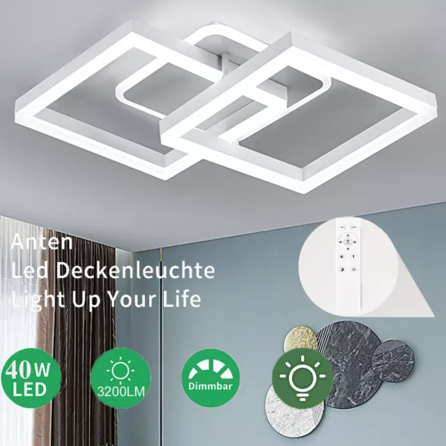 LED Design Deckenleuchte 40W Wohnzimmer Flur Deckenlampe Deckenlicht Dimmbar