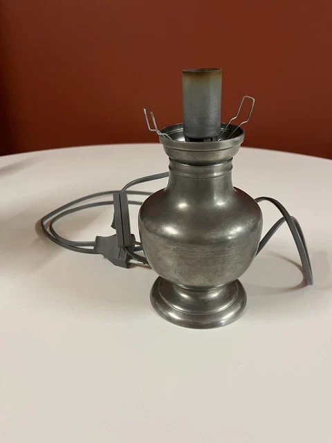 Lampe de table, à poser, étain et métal, 60's