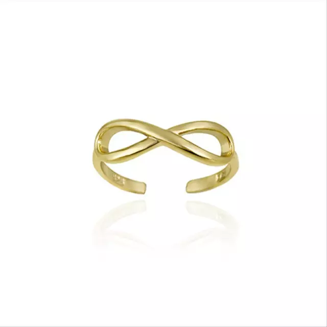 Gold Tone over Sterling Silver Infinity Toe Ring