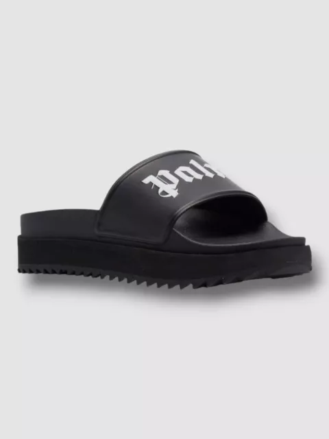 $400 Palm Angels Women's Black Platform Logo Slide Sandal Shoes Size 36 EU/6 US