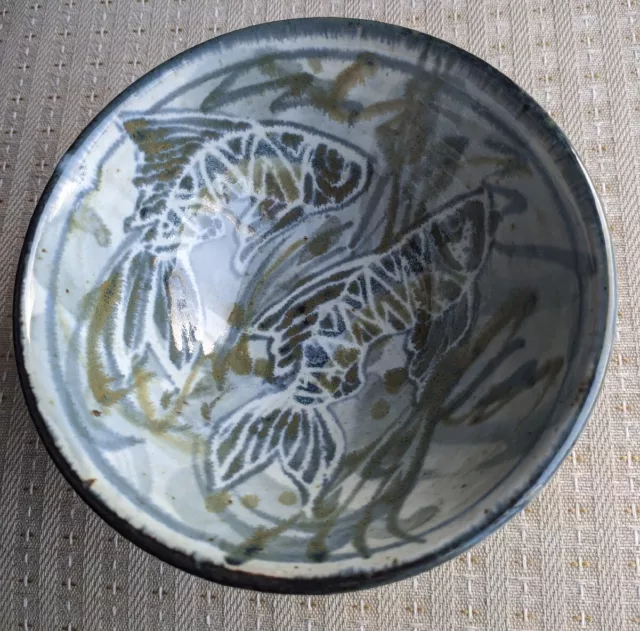 Colin Kellam Studio Pottery Fishes Pattern Bowl.excellent Condition