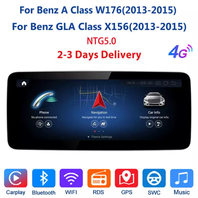 Autoradio 12,3" Android 13 GPS DAB+4G MERCEDES BENZ GLA/G/A/CLA C117 W176 X156