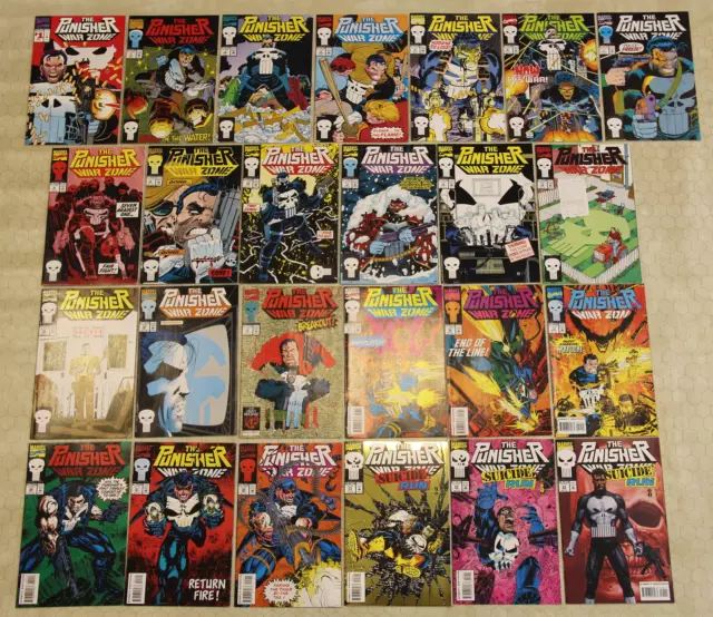 PUNISHER WAR ZONE vol.1 #1 - 25 Set (1992) VF/NM (Marvel Comics)