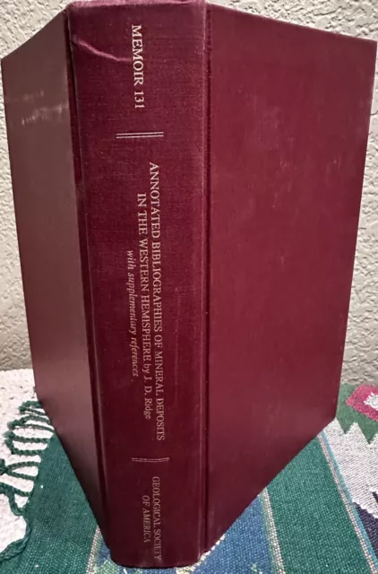 J D Ridge / Annotated Bibliographies of Mineral Deposits in the Western 1st 1972