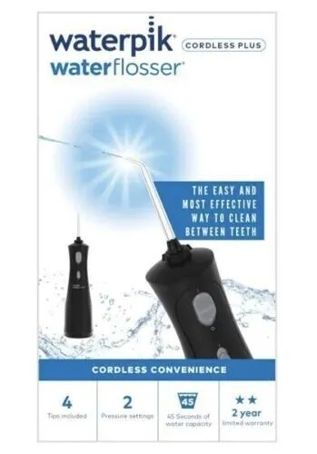 Waterpik Cordless Plus Water Flosser Black New Sealed Best Selling Brand 2