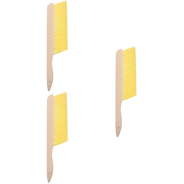 Set 3 Spazzola per scarpe manici in legno calabrone spazzatrice apicoltori naturali
