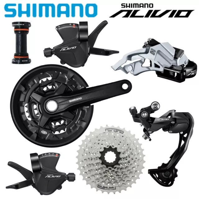 Shimano ALIVIO M3100 3x9 Speed Groupset MT210 Crankset HG200 Cassette Rerailleur