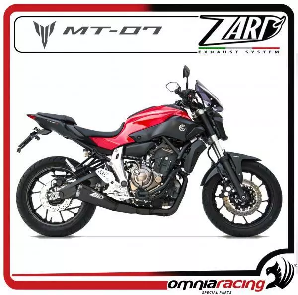 Zard Steel Black Racing Full system with dB Kiler for Yamaha MT07/FZ07 2014>2017