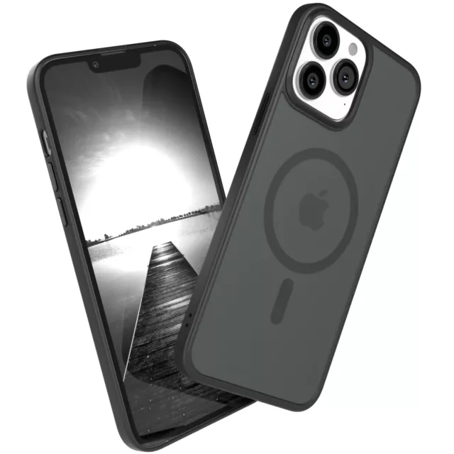 Für Apple iPhone 13 Pro Max Handyhülle MagSafe Bumper Case Schutz Cover Schwarz