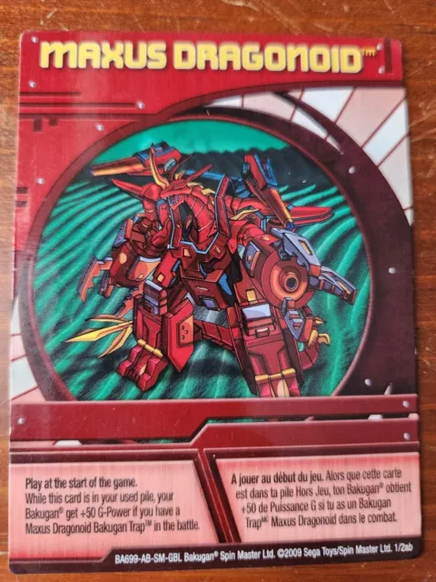 Bakugan Series 7 - 1/2AB Red Ability Card - Maxus Dragonoid Bakugan Series 7 - 1/2AB Red Ability Card - Maxus Dragonoid