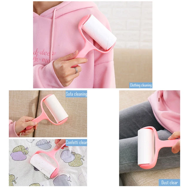 Extra Sticky Clothes Lint Roller Remover 60 Sheets Dog Cat Pet Hair Clean Brush