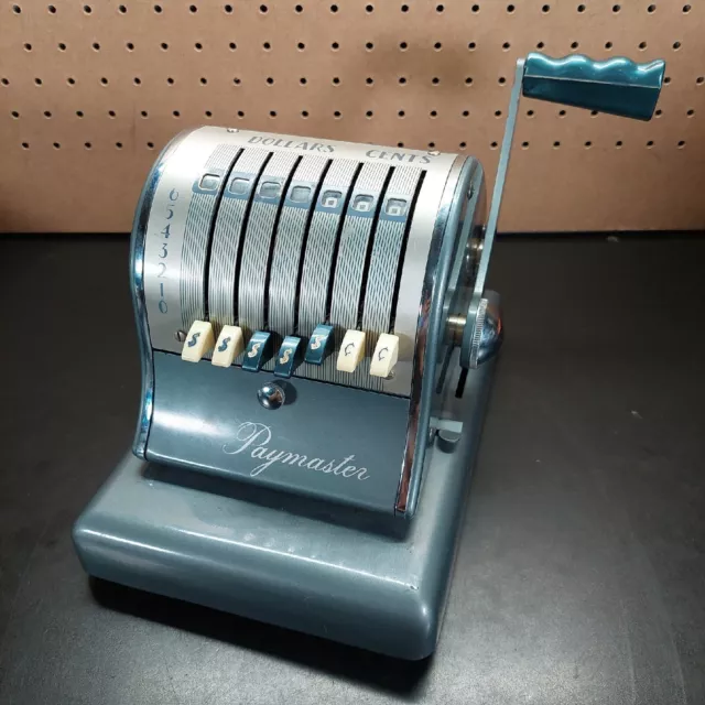 Vintage Paymaster Series S-600 7  Column Check Writer Embosser Printer