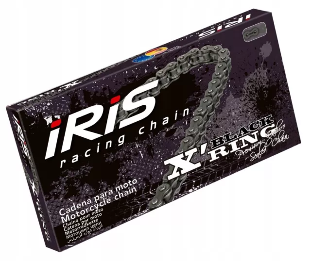 Iris 530 Xr-114 Chaîne (114 Maillons) X-Ring (Open + Cap) Couleur Noir (Jusqu