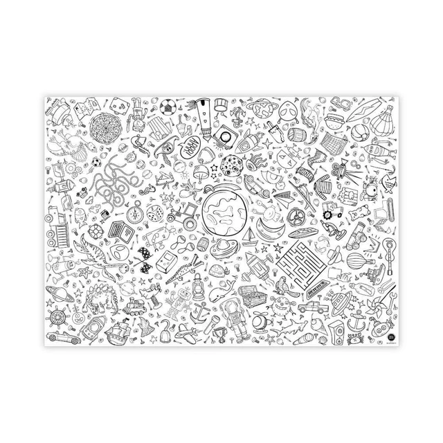 JEKA - MAL MICH BUNT - Ausmal-Tischdecke aus Papier, Motiv Entdecker 2