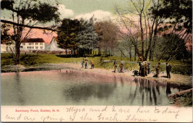 Exeter,NH Seminary Pond Rockingham County New Hampshire G.W. Morris Postcard