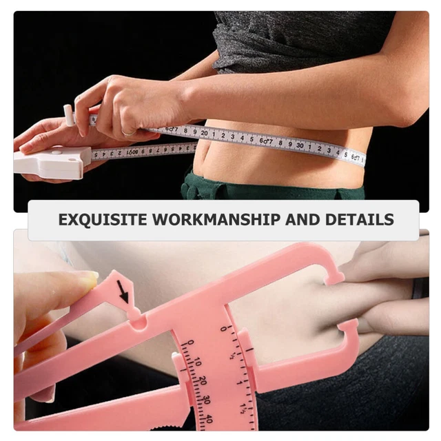 Fat Tester Skinfold Caliper Fat Waist Ruler Digital Body Tape Measure Handheld 7